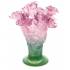 Ваза для цветов "Roses" зелено-розовая Daum 02570