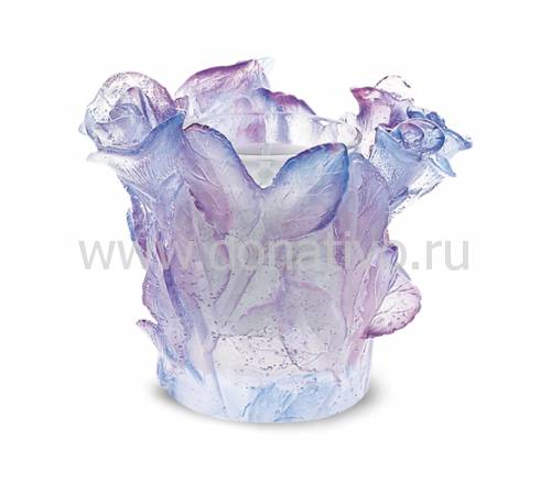Подсвечник на 1 свечу "Roses" фиолетовый Daum 02666-2