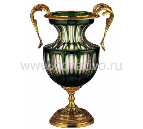 Ваза для цветов с ручками "Rocaille" FABERGE 03-PL98-CP green