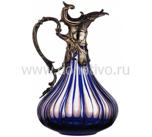 Графин для вина синий с серебром "Rocaille" FABERGE 48-PL99-Blue Silver