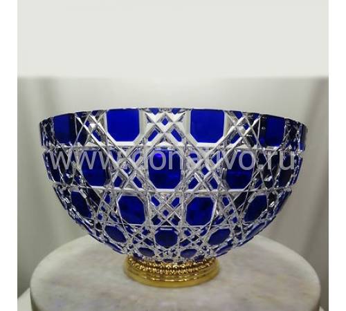 Ваза для фруктов синяя "Russian Court" FABERGE 130595B