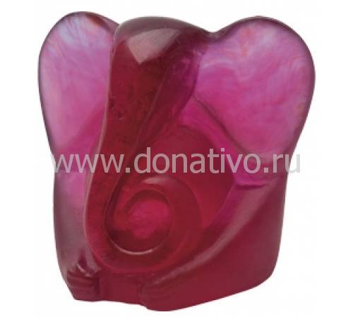Статуэтка "Ganesha" маленькая малиновая "Bouddha" Daum 05288-9/C