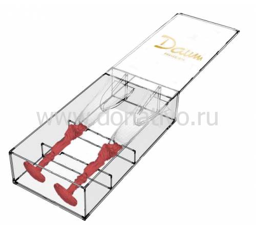 Набор из 2-х красных фужеров для шампанского "Louis XV" Daum 05243-82