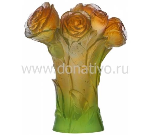 Ваза для цветов золотисто-зеленая "Pivoine" Daum 05215-4