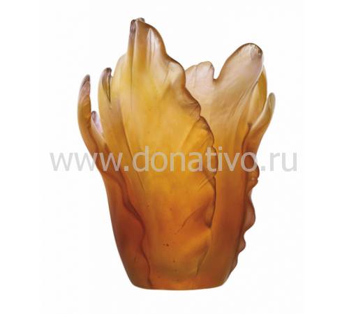 Ваза для цветов "Tulipe" янтарная Daum 05213-1