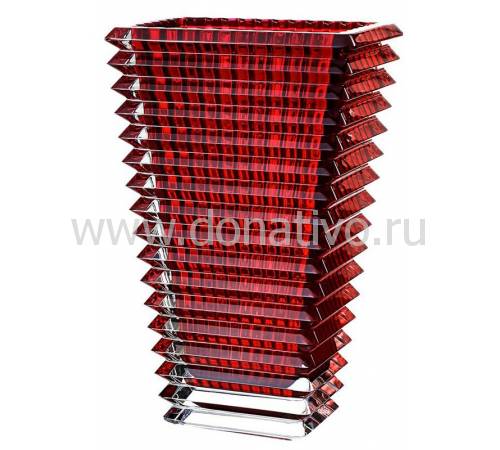Ваза для цветов прямоугольная красная "Eye" H=20 Baccarat 2802298