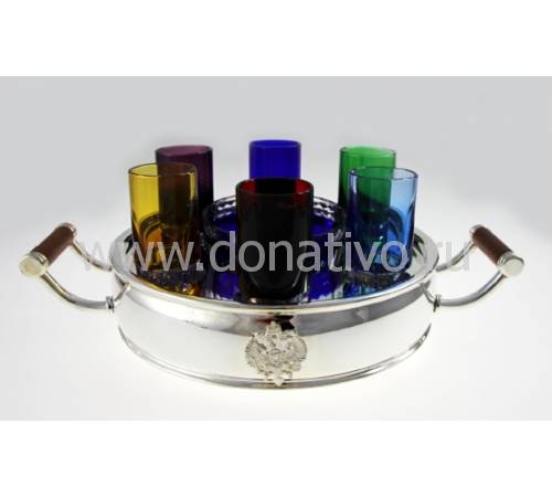 Набор "Tsar Ice Shots" из икорницы, подноса и 6-ти рюмок FABERGE 650025