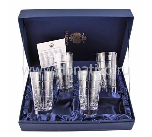 Набор "Metropolitan" из 4-х стаканов для сока FABERGE 431044