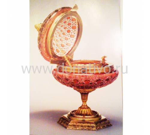 Икорница "Renaissance" Faberge 40-PL55-GM DP red
