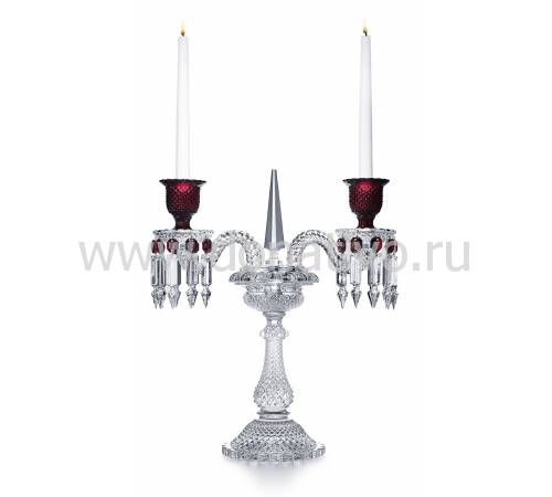 Подсвечник на 2 свечи красный "Zenith" Baccarat 2808414