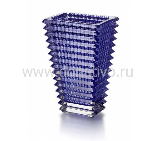 Ваза для цветов прямоугольная синяя "Eye" H=20 Baccarat 2811104