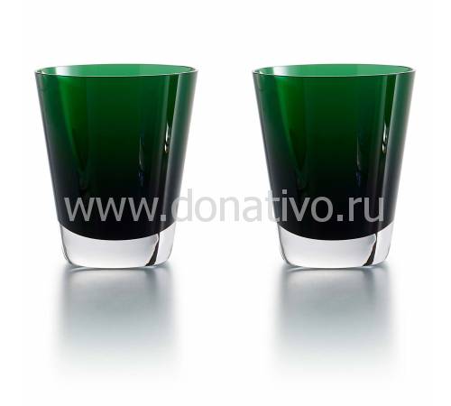 Набор из 2-х зелёных стаканов для сока "Mosaique" Baccarat 2811182