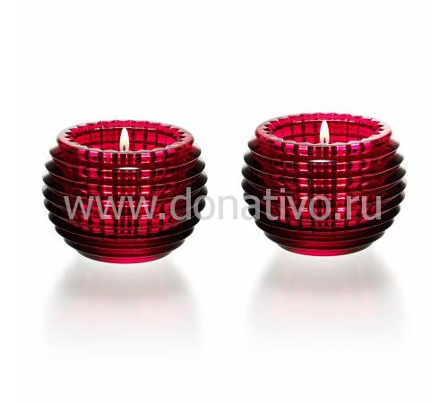Набор из 2-х подсвечников красный «Eye» Baccarat 2810639