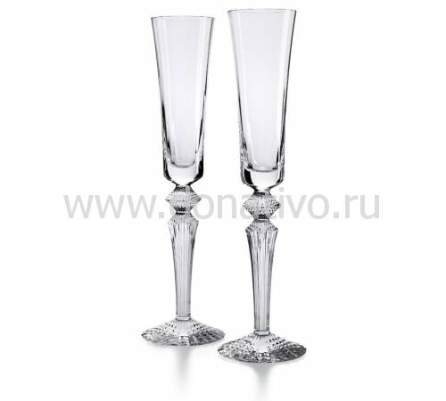 Набор из 2-х прозрачных бокалов для шампанского "Mille Nuits" Baccarat 2810597