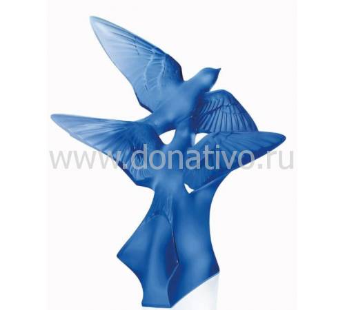 Статуэтка "Ласточки" синие Lalique 10625300