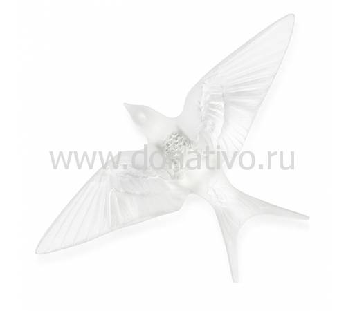 Настенная статуэтка Ласточка с опущенными крыльями "Hirondelles" прозрачная Lalique 10625000