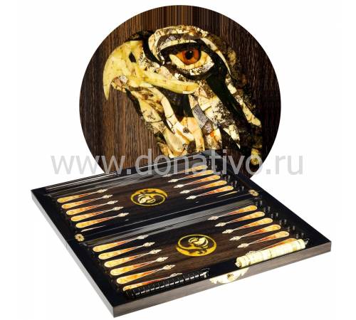 Янтарные нарды "Орел" эксклюзив ES009