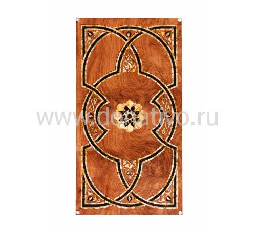 Янтарные нарды с инкрустацией "Арабские ночи" (Корень ореха) ES019