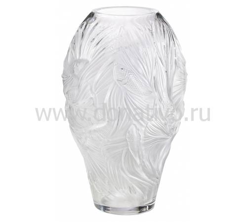 Ваза для цветов прозрачная "Poissons combattants" grand Lalique 10672100