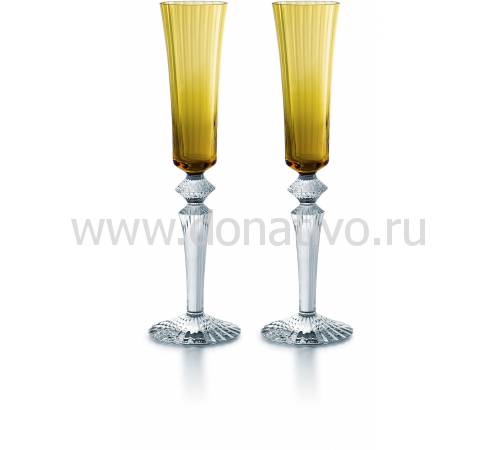 Набор из 2-х жёлтых бокалов для шампанского "Mille Nuits" Baccarat 2811584