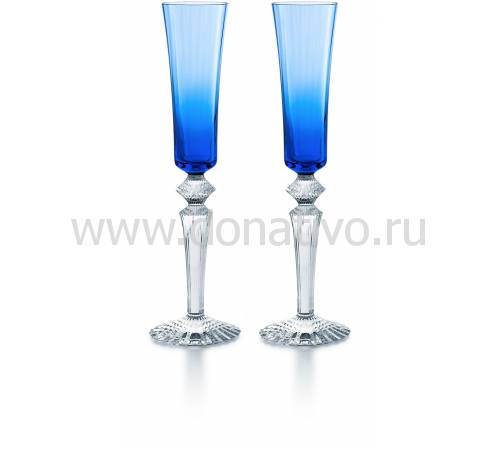 Набор из 2-х синих бокалов для шампанского "Mille Nuits" Baccarat 2811585