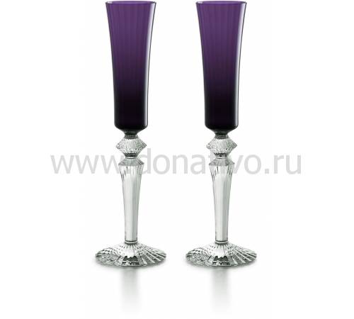 Набор из 2-х фиолетовых бокалов для шампанского "Mille Nuits" Baccarat 2811587
