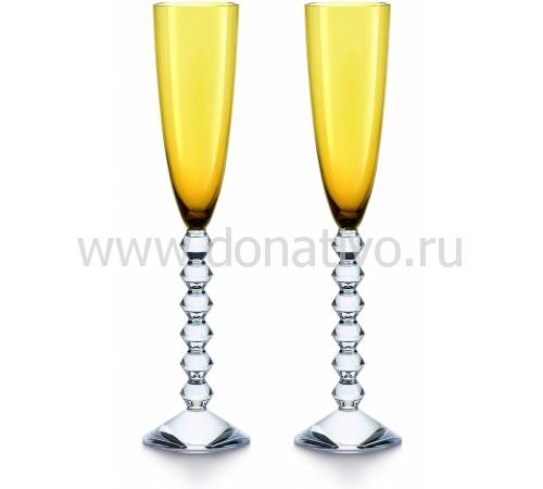 Набор из 2-х жёлтых бокалов для шампанского "VEGA" Baccarat 2811803