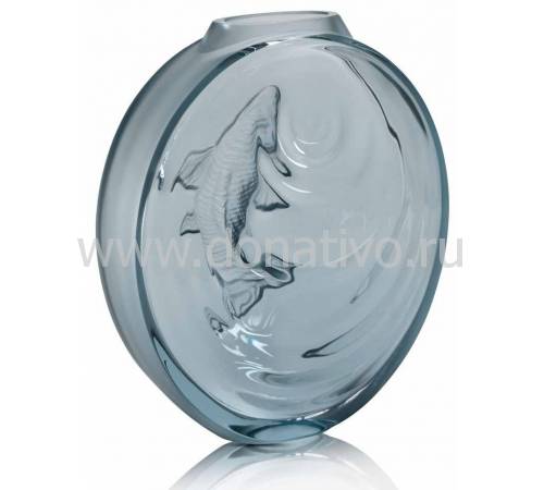 Ваза для цветов голубая "Carpe Koi bud" Lalique 10671500