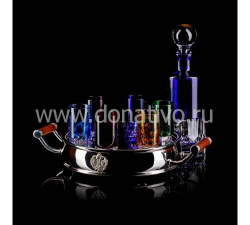 Набор из штофа, подноса, икорницы и 6 рюмок "Ice Shots" Tsar FABERGE 650026