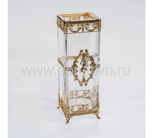 Ваза для цветов квадратная хрустальная с позолотой "Square" Tsar FABERGE 7403550G