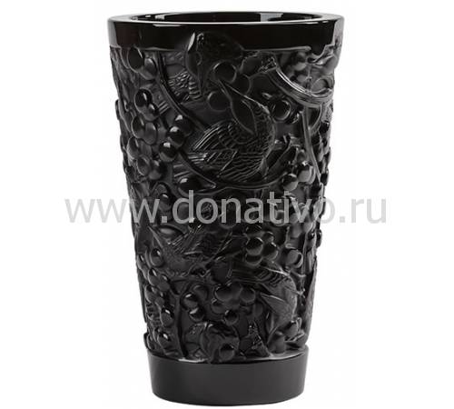 Ваза для цветов "Merles&Raisins" чёрная Lalique 10732300