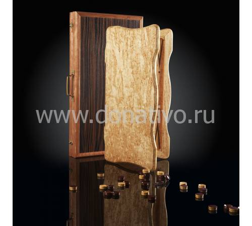Нарды "Северное сияние" из карельской березы AVTSH00082
