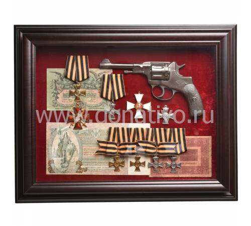 Панно «Коллаж »Наган с георгиевскими наградами" RV0024217CG