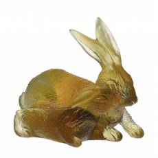 Статуэтка "Кролики" янтарный Daum 05131