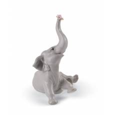 Статуэтка "Слоненок с розовым цветком" Lladro 01008491