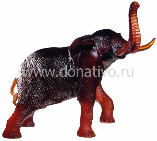 Статуэтка "Слон" янтарный Daum 02568