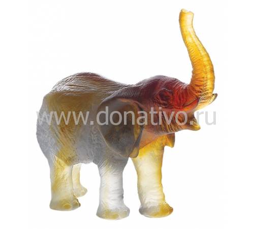 Статуэтка "Слон" янтарно-серая Daum 03238-1