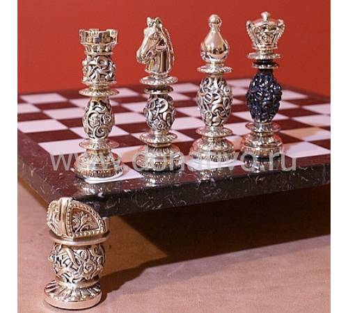 Шахматный набор с чернением (доска - мрамор) SCO109