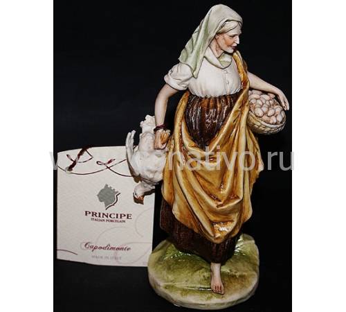 Статуэтка "Женщина с курицей" Porcellane Principe 831/PP