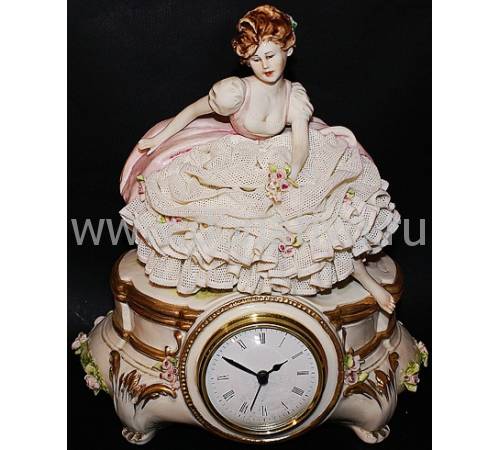 Часы "Девушка с цветами" Porcellane Principe 417/PP
