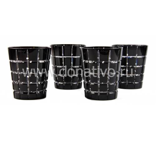 Набор из 4-х стаканов для виски черный "Metropolitan" FABERGE 431054BK