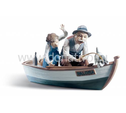 Статуэтка "Рыбалка с дедушкой" Lladro 01005215