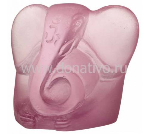 Статуэтка "Ganesha" маленькая розовая "Bouddha" Daum 05288-4/C