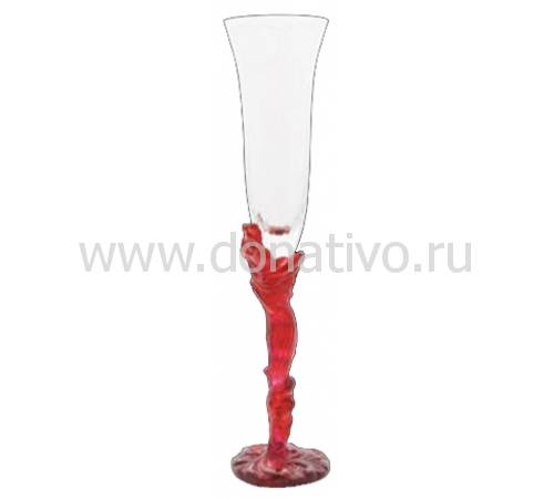 Фужер для шампанского красный "Louis XV" Daum 05243-2