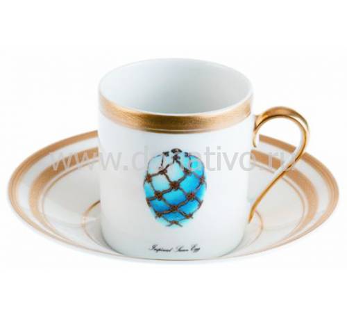 Чашка "Императорские яйца" кофейная с блюдцем Faberge 6500-45G