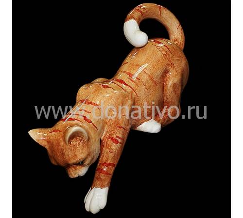 Статуэтка "Полосатая кошка спрыгивающая" Ahura 0852/CTR