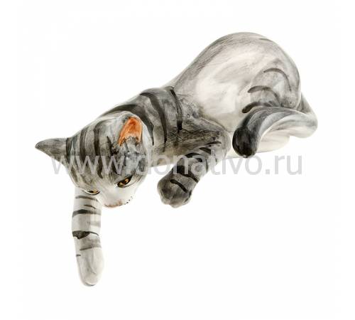 Статуэтка "Полосатая кошка лежащая" Ahura 0853/ART