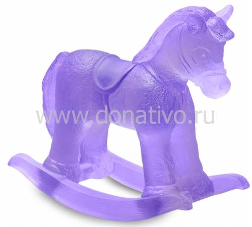 Статуэтка "Лошадка-качалка" фиолетовая Daum 05509-2