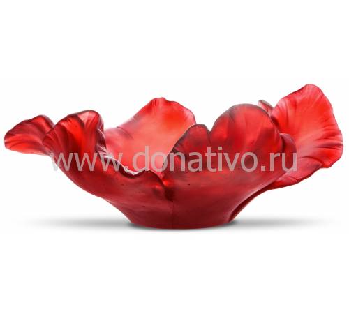 Ваза для фруктов "Tulipe" красная Daum 03579-3