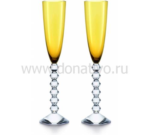 Набор из 2-х жёлтых бокалов для шампанского "VEGA" Baccarat 2811803